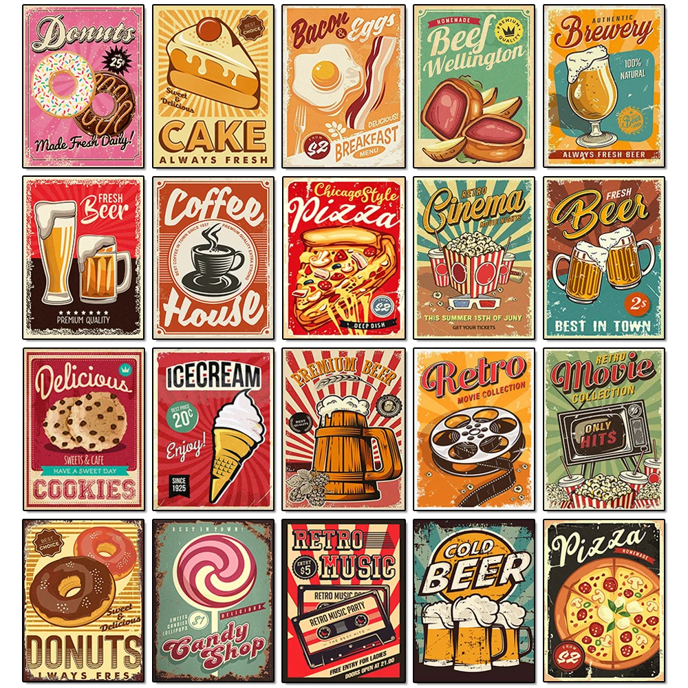 Resin Craft Kit - 5D Diamond Painting Food Poster Diamond