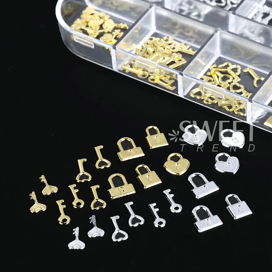 12 Grids Gold Silver Metal Loc - Gold Foil Flakes incelemesi ve fiyatı