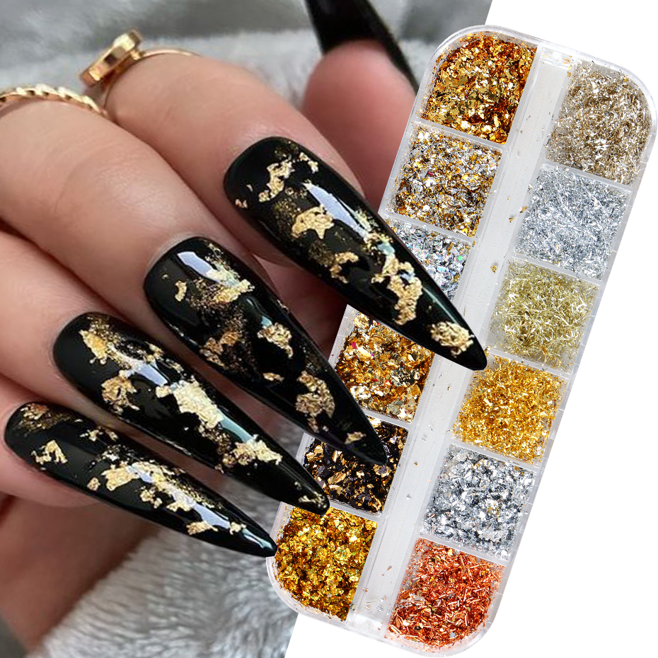12 Color Gold Foils Gorgeous N - Gold Foil Flakes incelemesi ve fiyatı