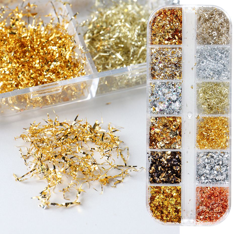 12 Color Gold Foils Gorgeous N - Gold Foil Flakes incelemesi ve fiyatı