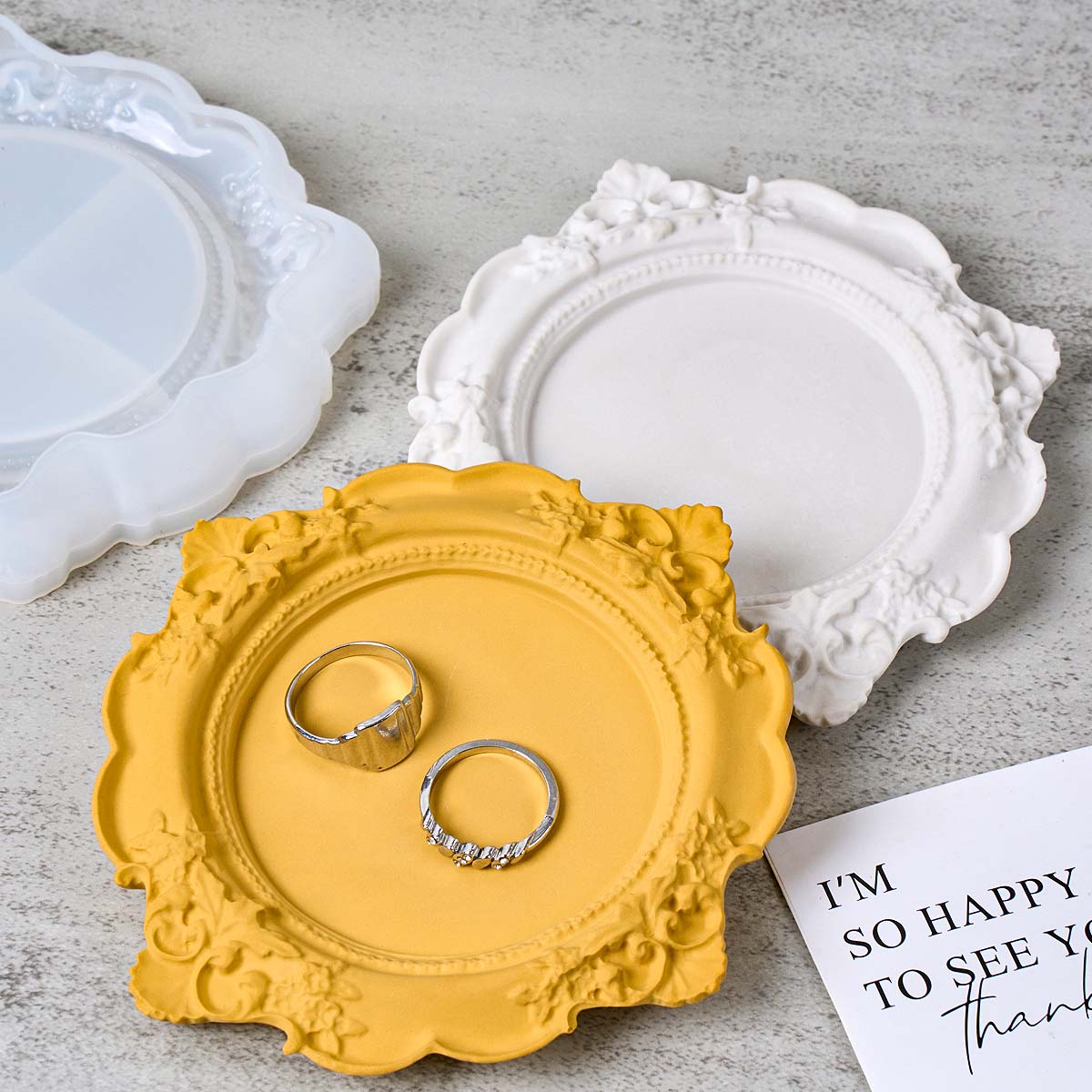 Round Relief Storage Tray Sili - Coaster Mold Round incelemesi ve fiyatı