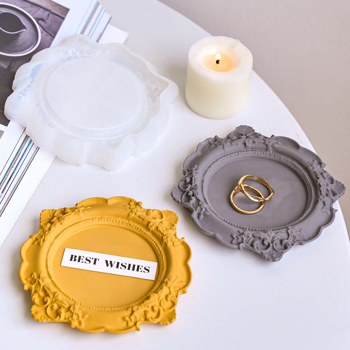 Round Relief Storage Tray Sili - Coaster Mold Round incelemesi ve fiyatı