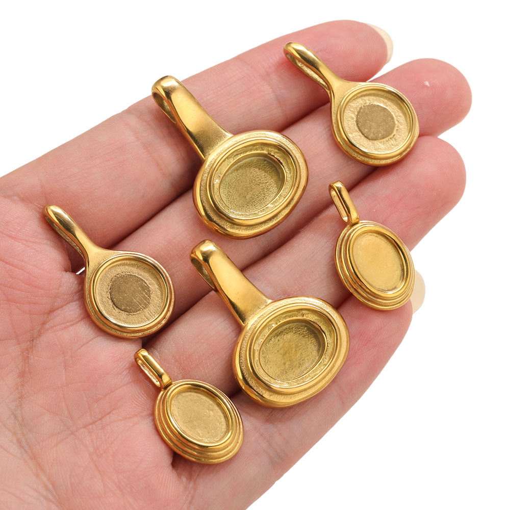 5pcs Stainless Steel Round Ova - Resin Crafts incelemesi ve fiyatı