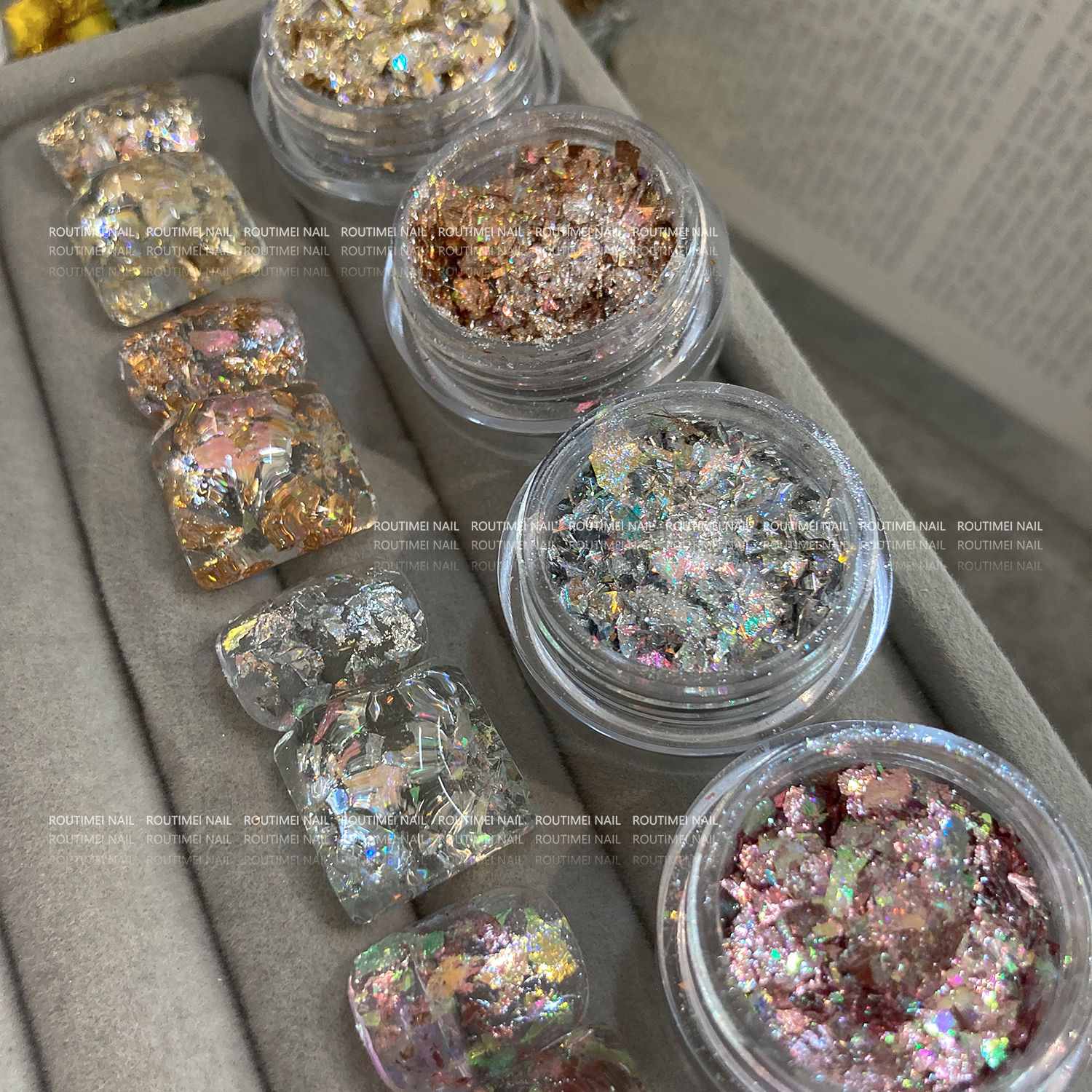 4pcs/Set 3D Rose Gold Silver C - Gold Foil Flakes incelemesi ve fiyatı
