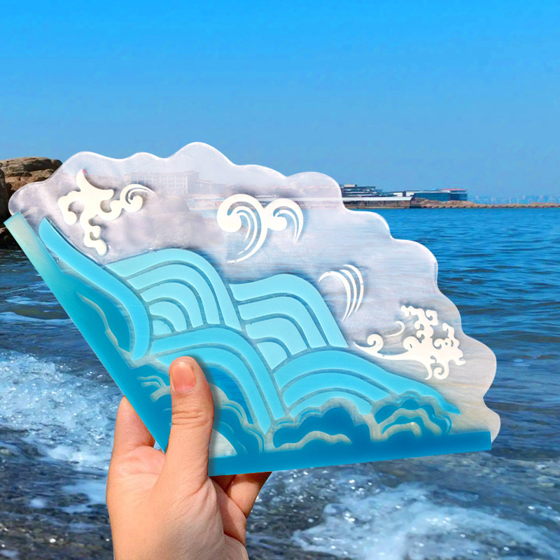 DIY Chinese Folding Fan Silico - Resin Ocean Wave Mold incelemesi ve fiyatı