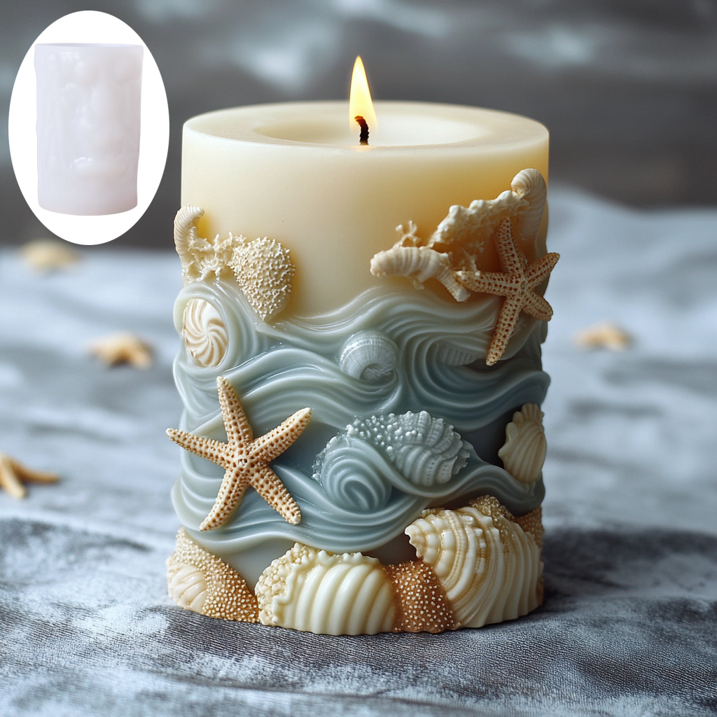 DIY Ocean style relief cylindr - Resin Ocean Wave Mold incelemesi ve fiyatı