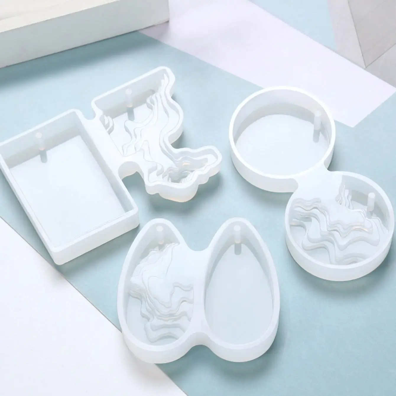 Round Water Drop Handmade DIY  - Resin Ocean Wave Mold incelemesi ve fiyatı