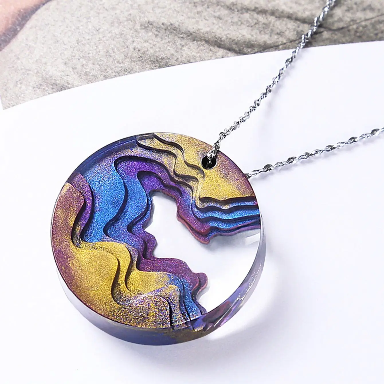 Round Water Drop Handmade DIY  - Resin Ocean Wave Mold incelemesi ve fiyatı