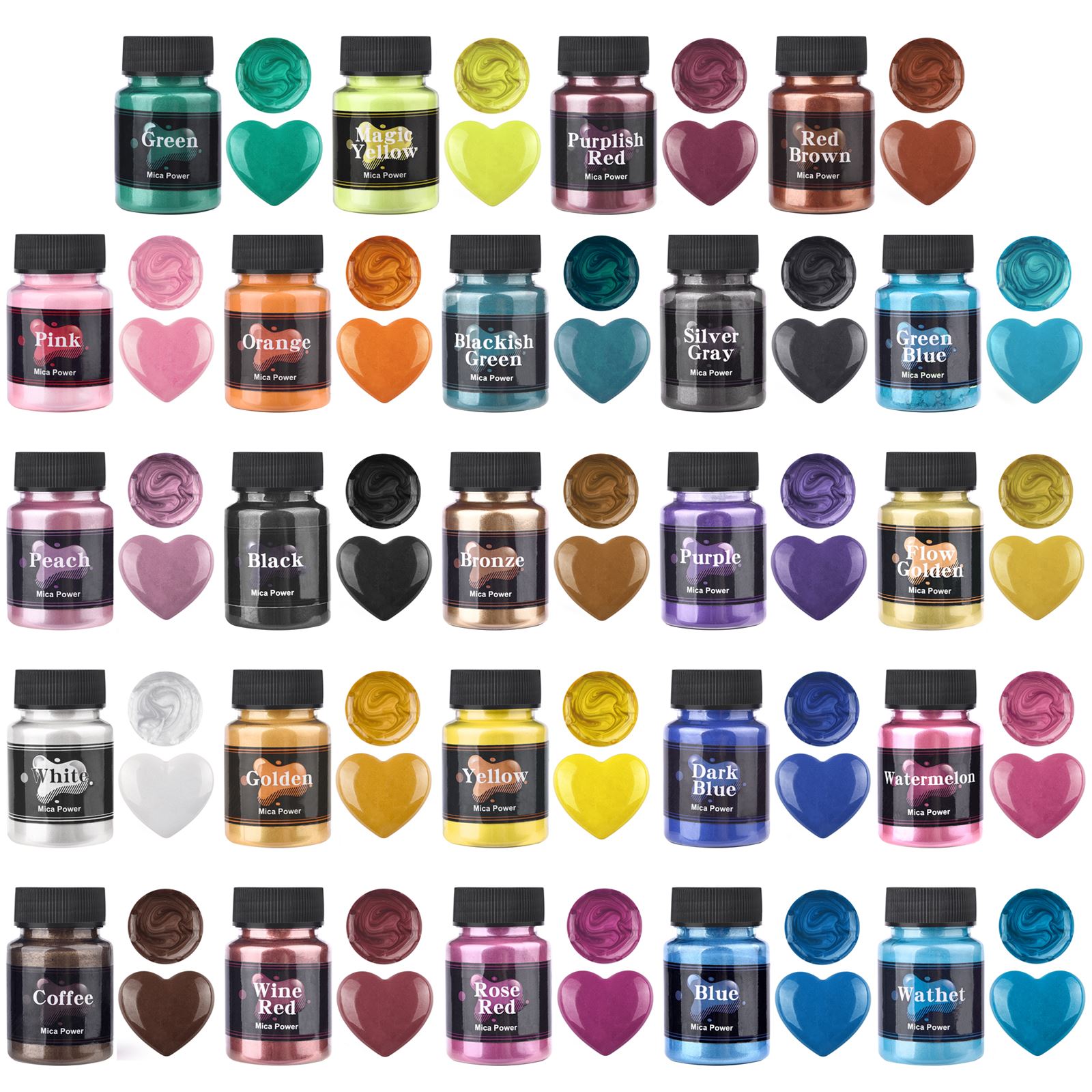 50ml 24 Colors Resin Pearl Pow - Resin Pigment Set incelemesi ve fiyatı