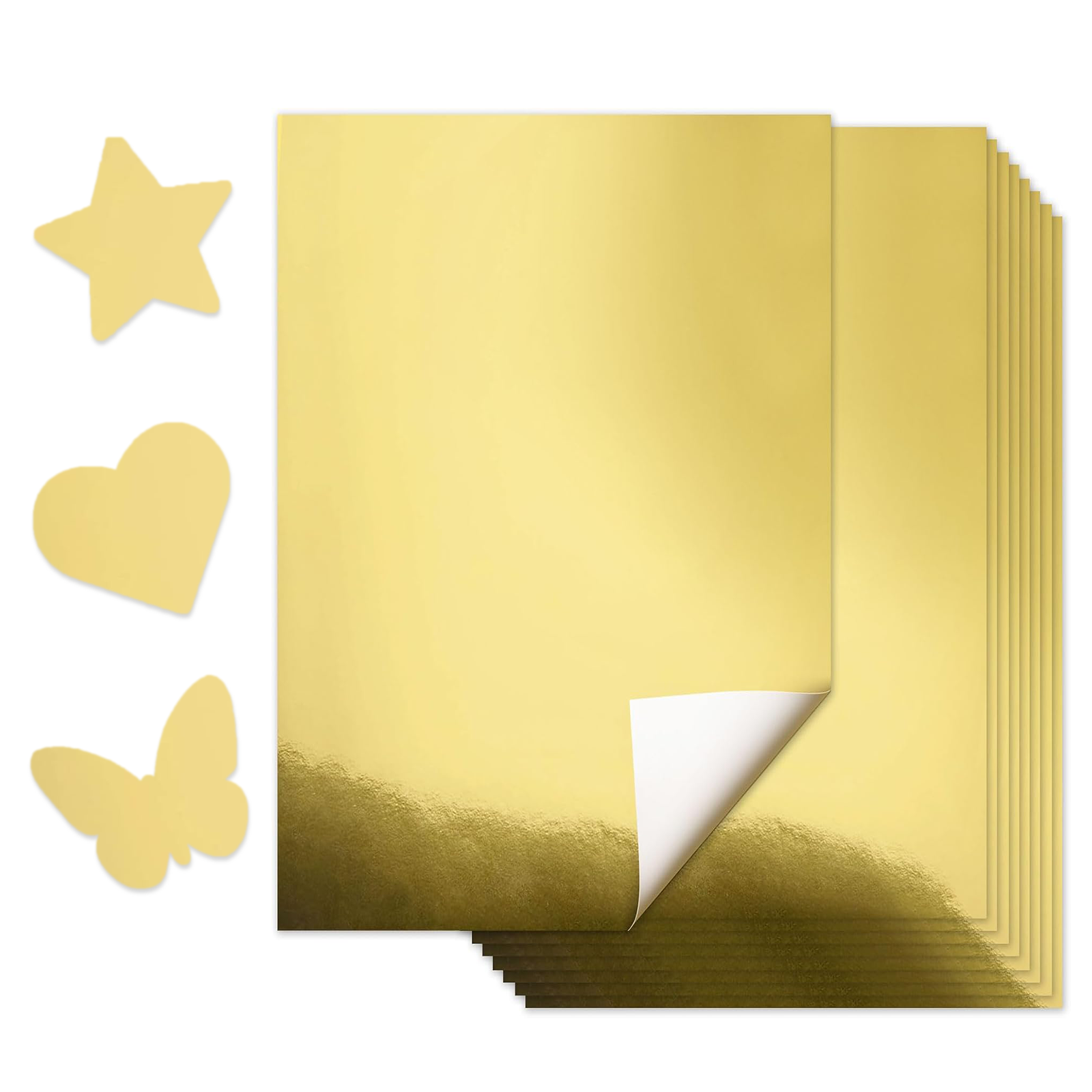 10 Sheets A4 Size Metallic Gol - Gold Foil Flakes incelemesi ve fiyatı