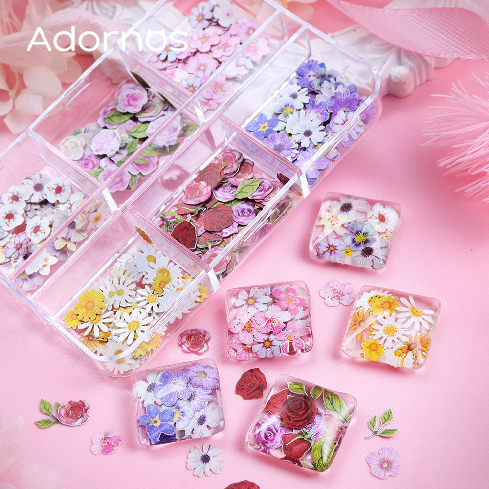 6 Grids Flowers Wood Pulp Chip - Resin Craft Ideas incelemesi ve fiyatı