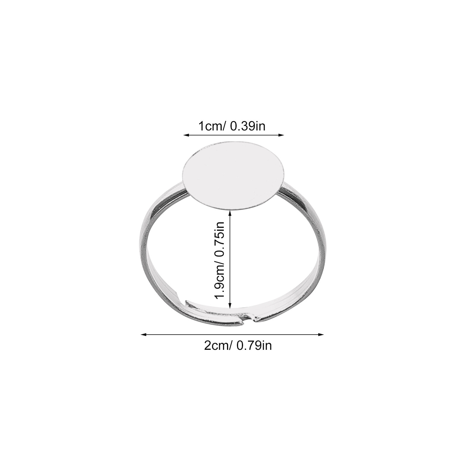20Pcs Adjustable Blank Ring Fi - Resin Crafts incelemesi ve fiyatı