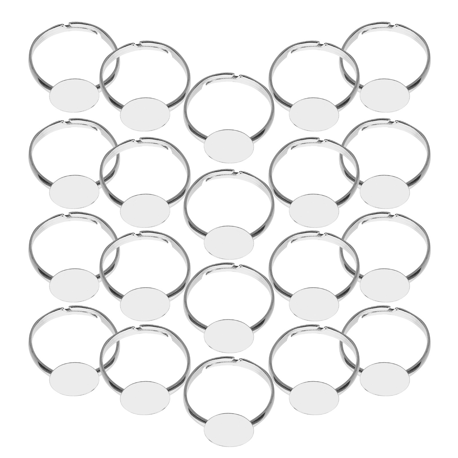 20Pcs Adjustable Blank Ring Fi - Resin Crafts incelemesi ve fiyatı