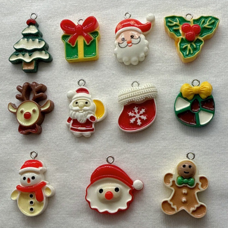 10pcs Christmas Cartoon Series - Resin Craft Projects incelemesi ve fiyatı