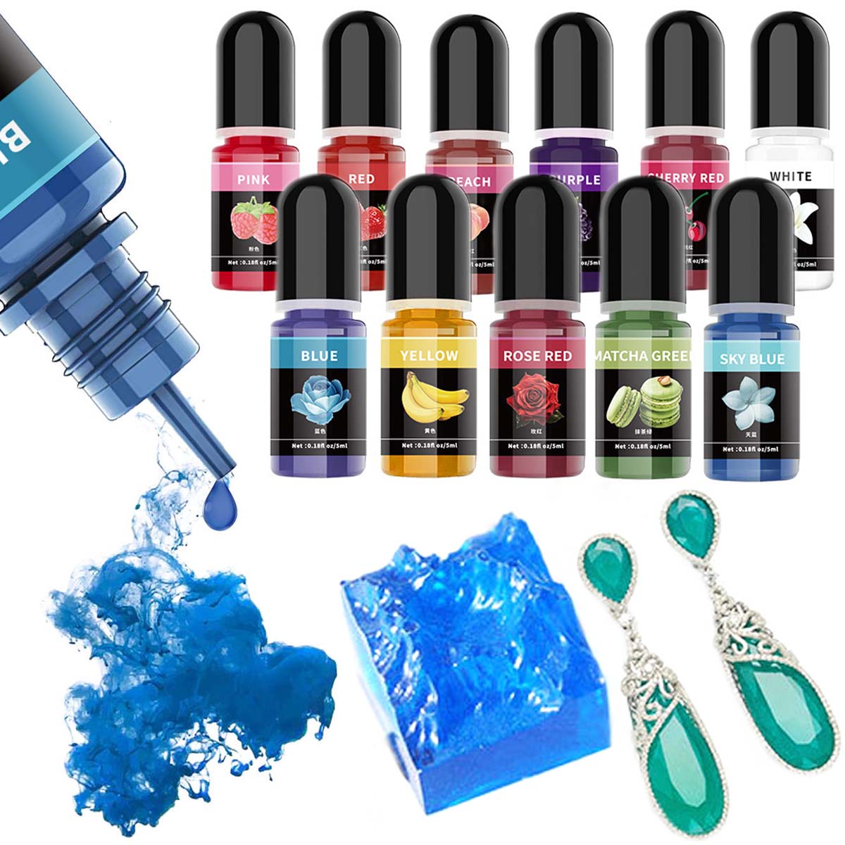 5ml/Bottle Epoxy Resin Pigment - Resin Pigment Set incelemesi ve fiyatı