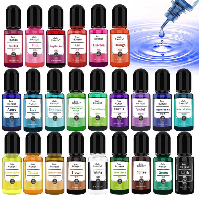24 Color 10ml/Bottle Epoxy Res - Resin Dye Alcohol incelemesi ve fiyatı