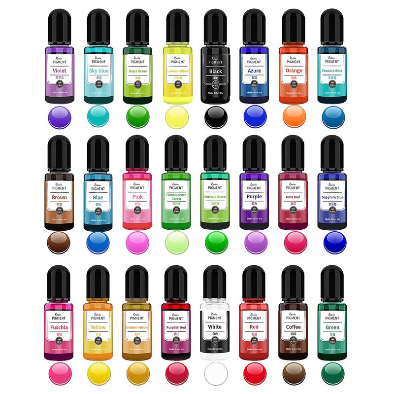 24 Color 10ml/Bottle Epoxy Res - Resin Dye Alcohol incelemesi ve fiyatı
